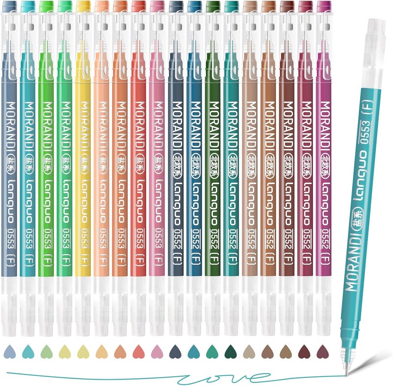 Joyask Gel Pens For Coloring, 18 Pack Colored Pens for Black Paper & White Paper, 0.6MM Fine Point Pens for Coloring, Writing, Drawing, Journaling, Note Taking, Office, Home - Image 1